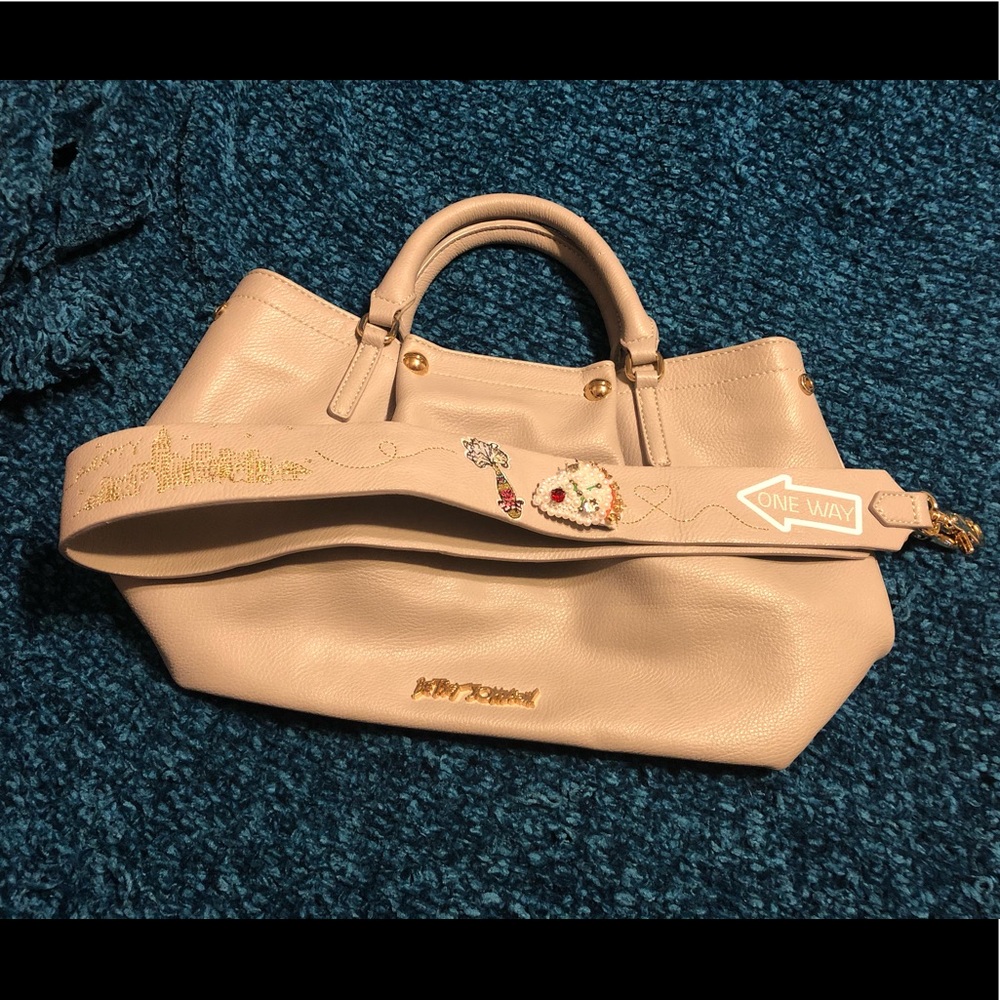 Betsey Johnson Blush Pink Leather Shoulder Bag